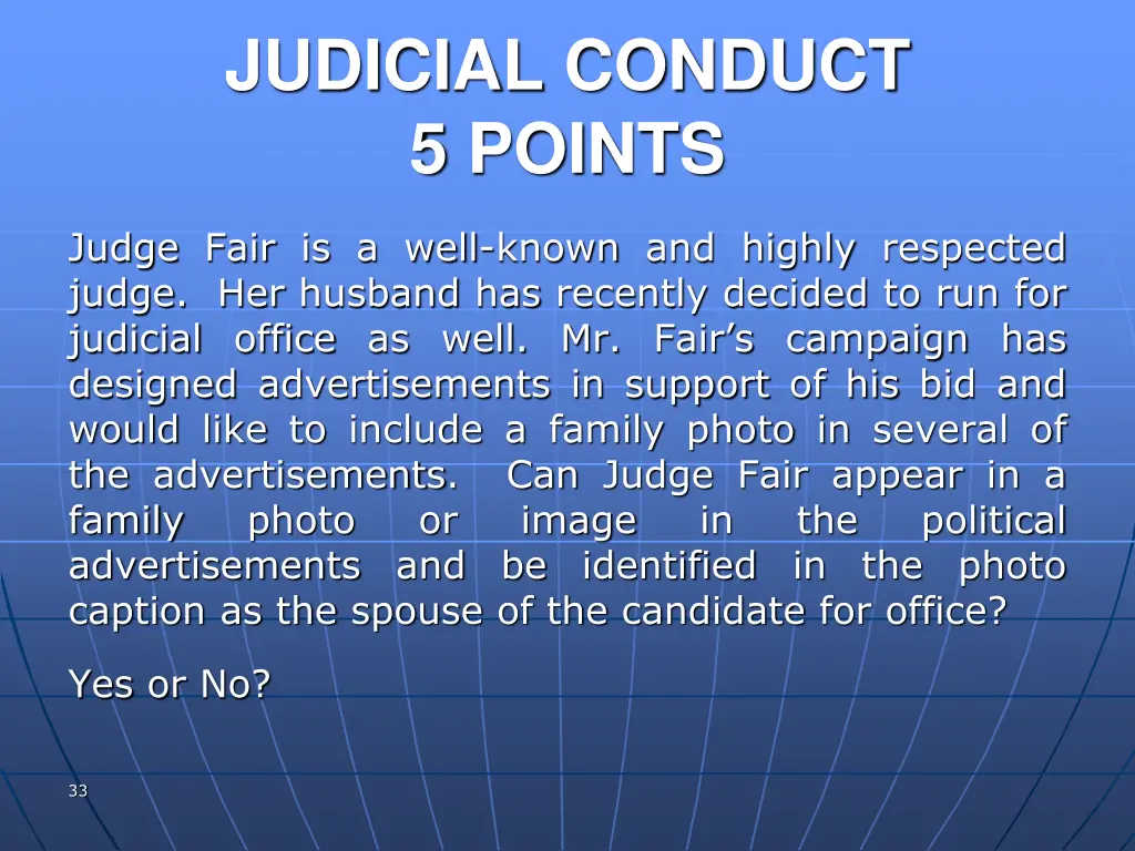 judicial conduct 5 points