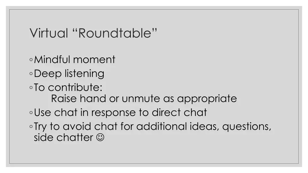 virtual roundtable