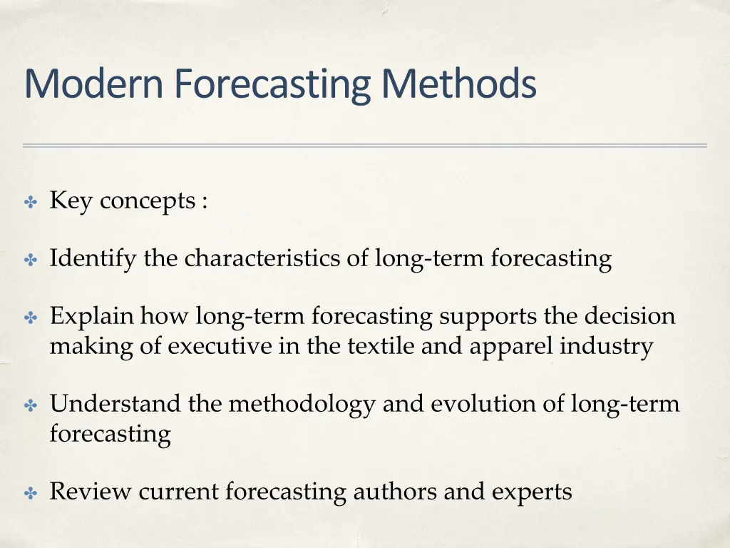 modern forecasting methods 1