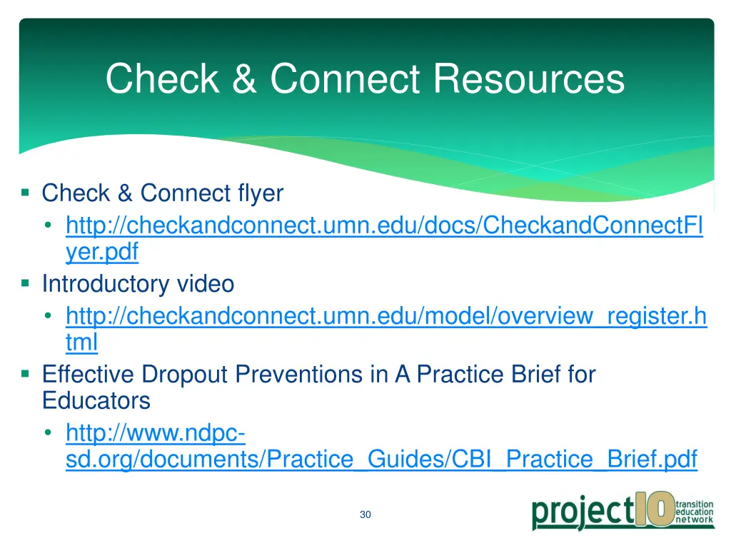 check connect resources