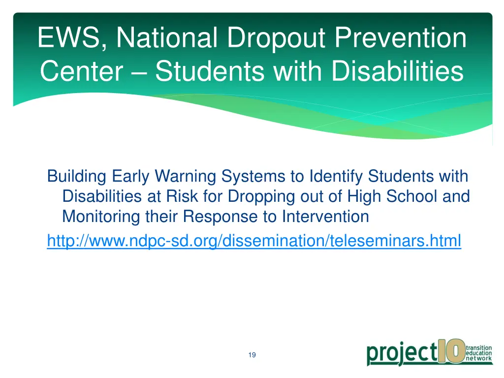 ews national dropout prevention center students