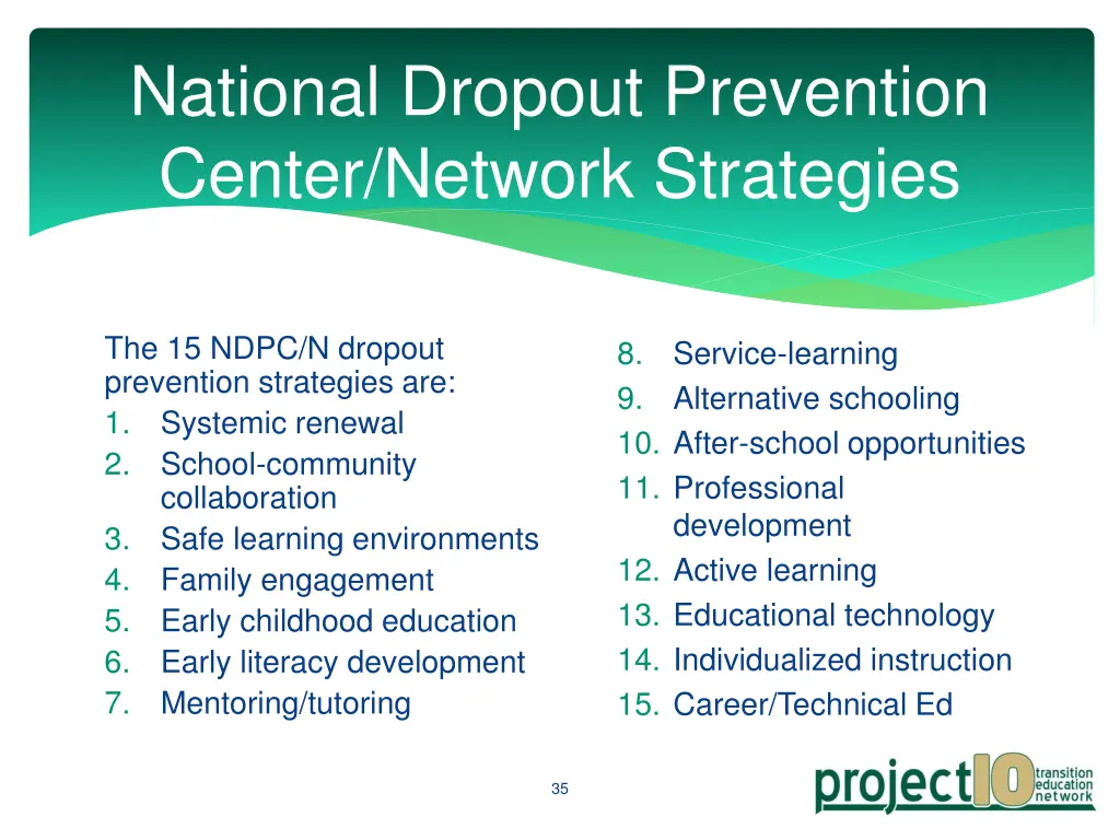 national dropout prevention center network