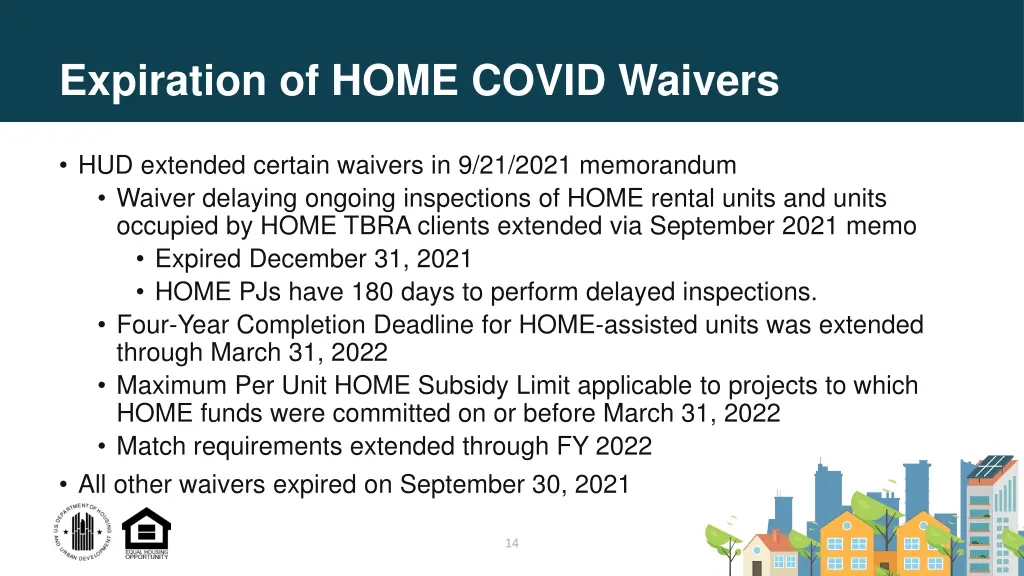 expiration of home covid waivers