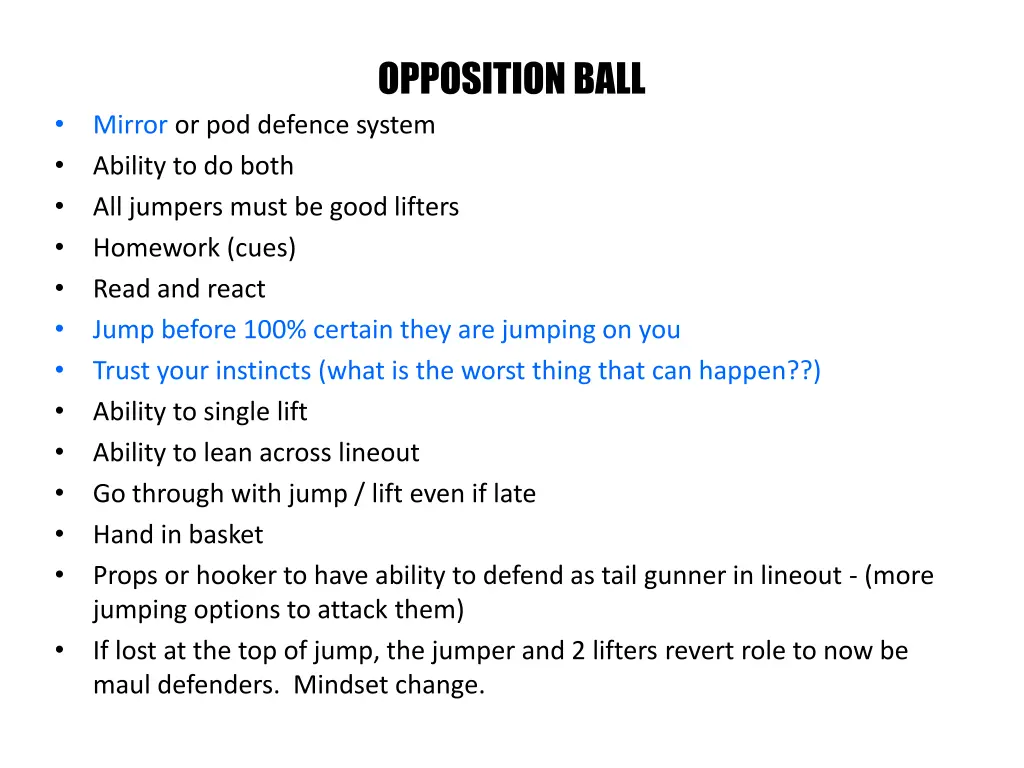 opposition ball