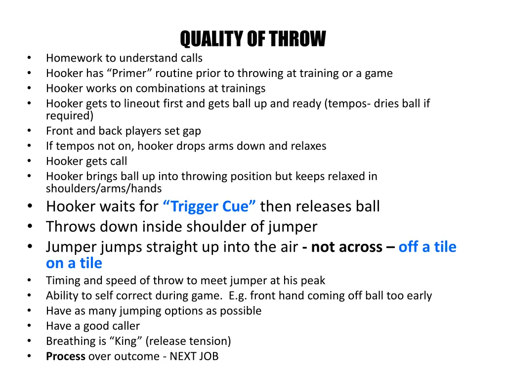 quality of throw