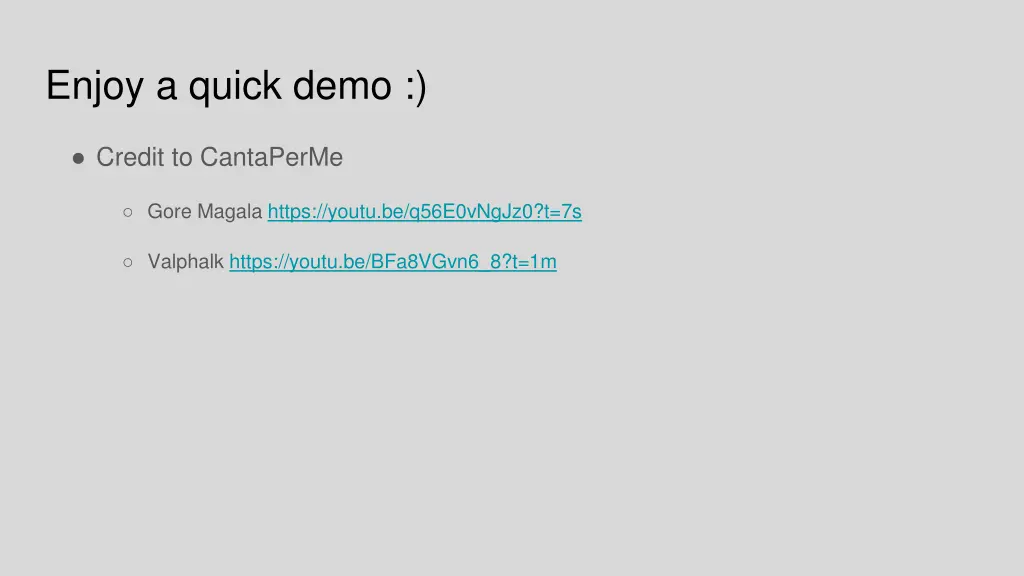 enjoy a quick demo