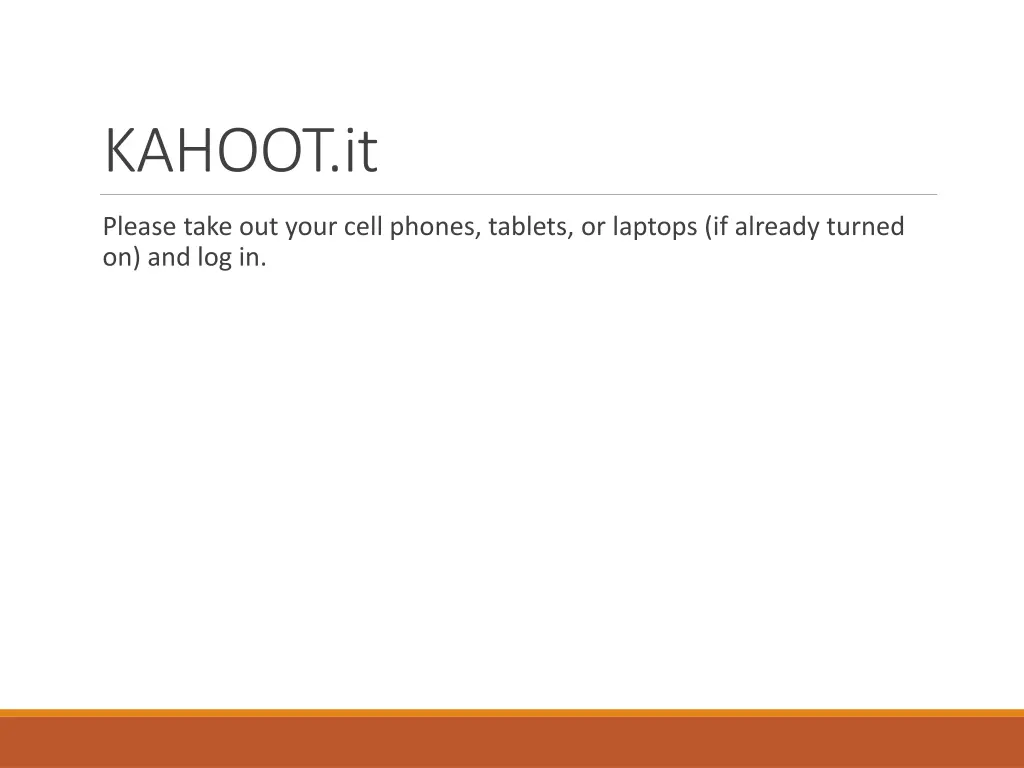 kahoot it