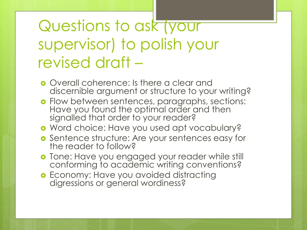 questions to ask your supervisor to polish your