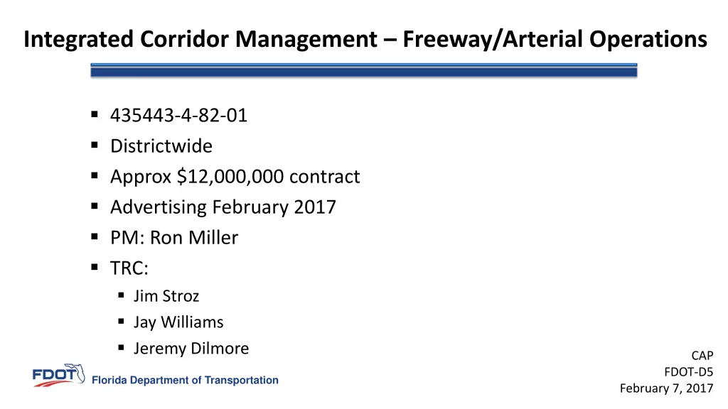 integrated corridor management freeway arterial