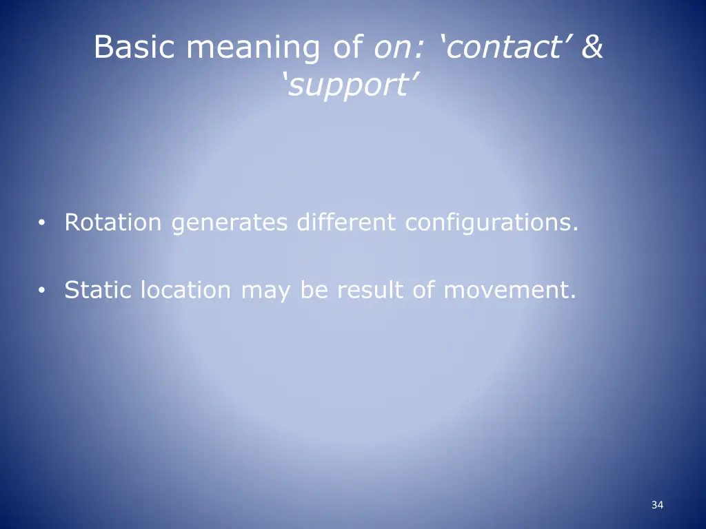 basic meaning of on contact support