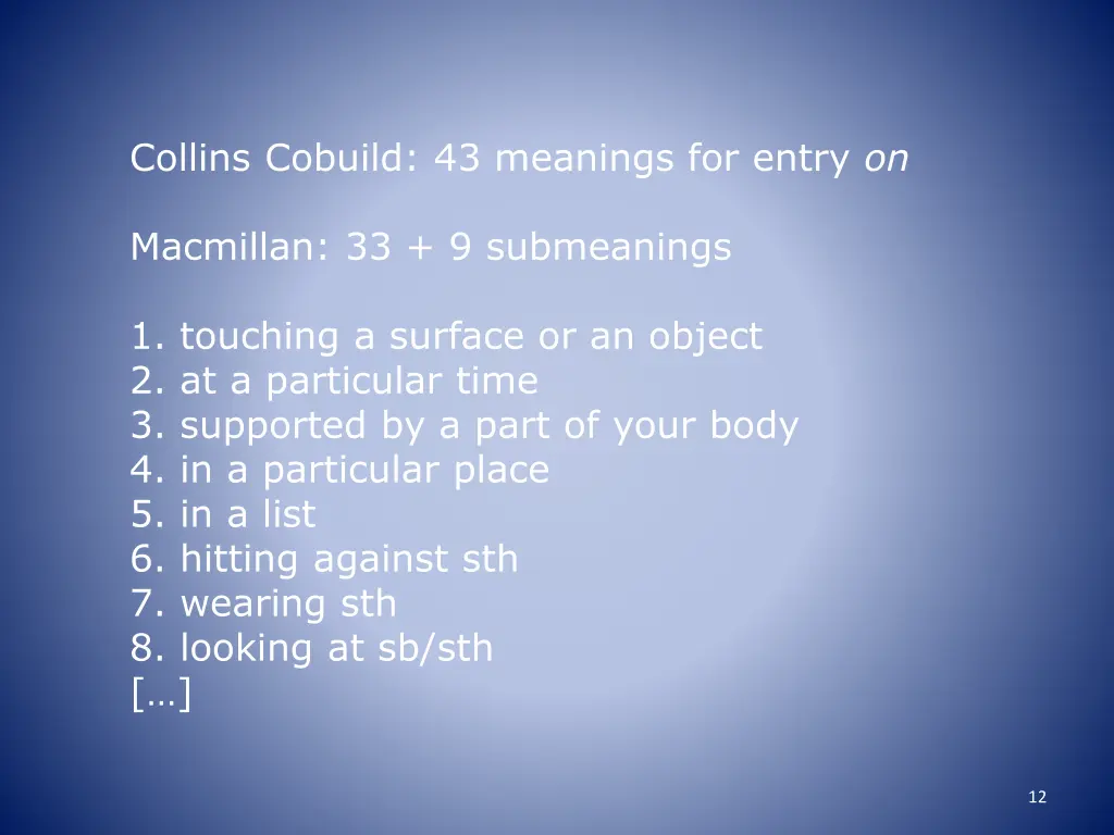 collins cobuild 43 meanings for entry on