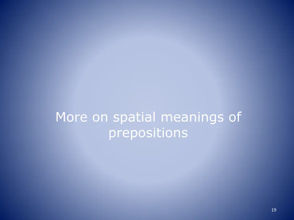 more on spatial meanings of prepositions