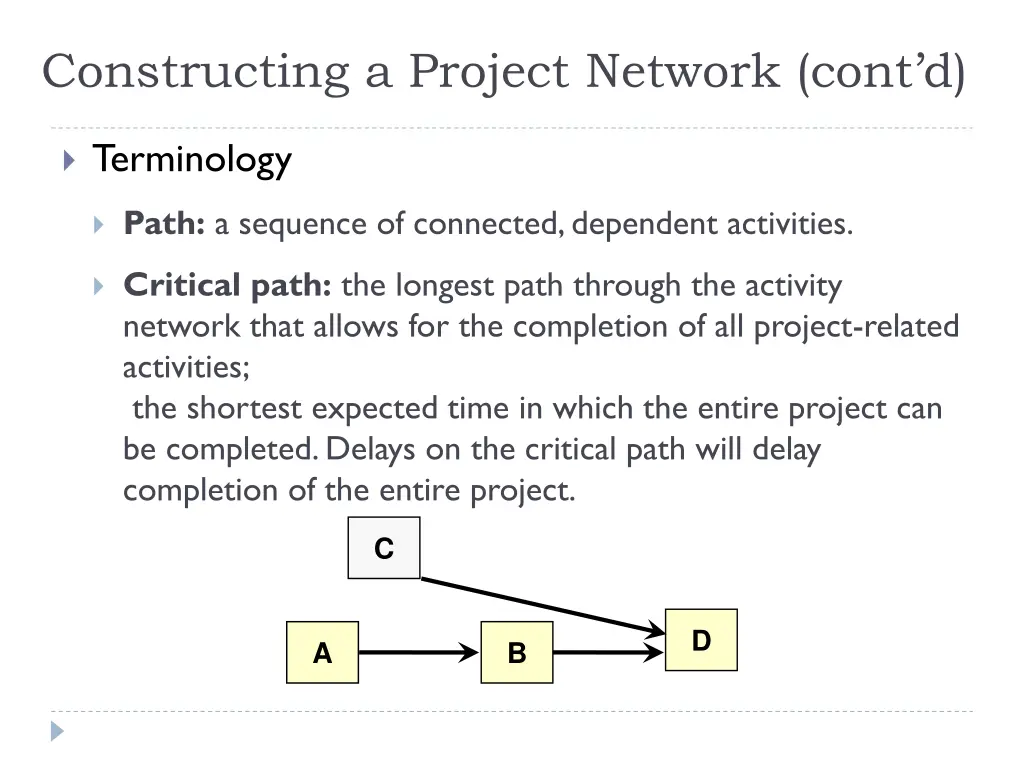 constructing a project network cont d