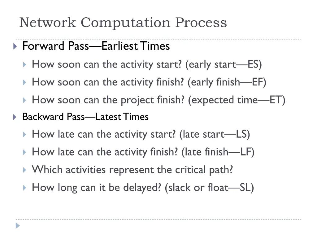 network computation process