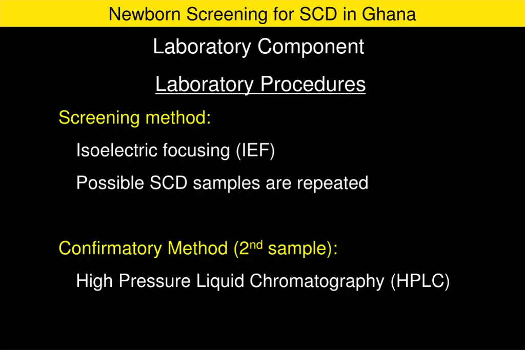 newborn screening for scd in ghana laboratory