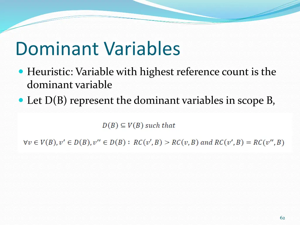 dominant variables