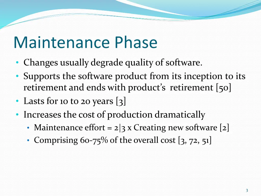 maintenance phase