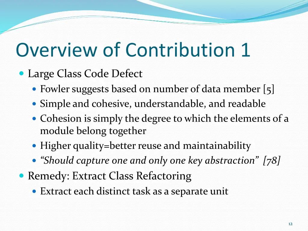 overview of contribution 1