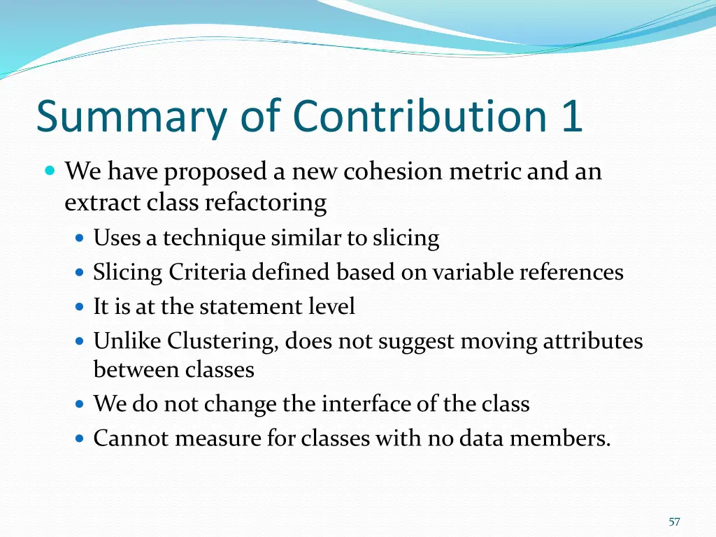 summary of contribution 1