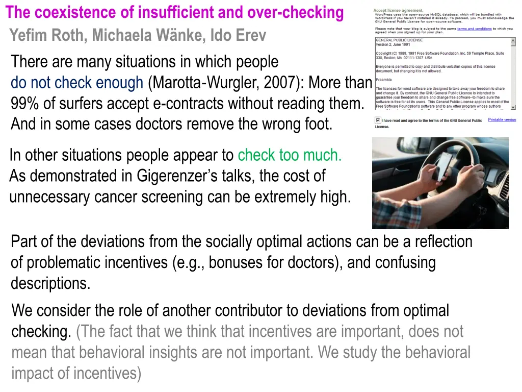 the coexistence of insufficient and over checking