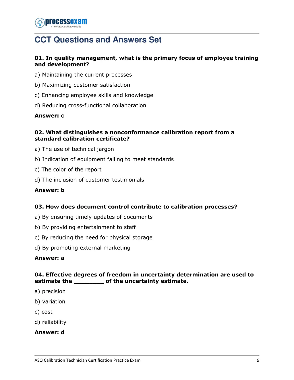 cct questions and answers set