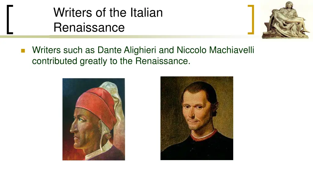 writers of the italian renaissance 1