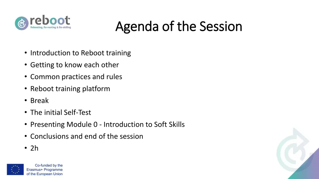 agenda of the session agenda of the session