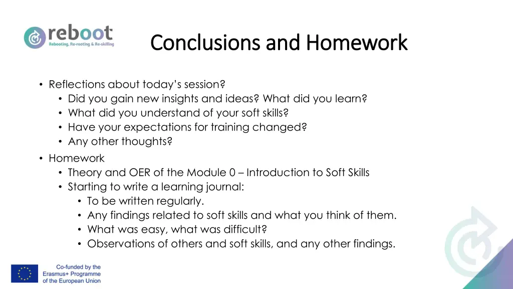 conclusions and homework conclusions and homework