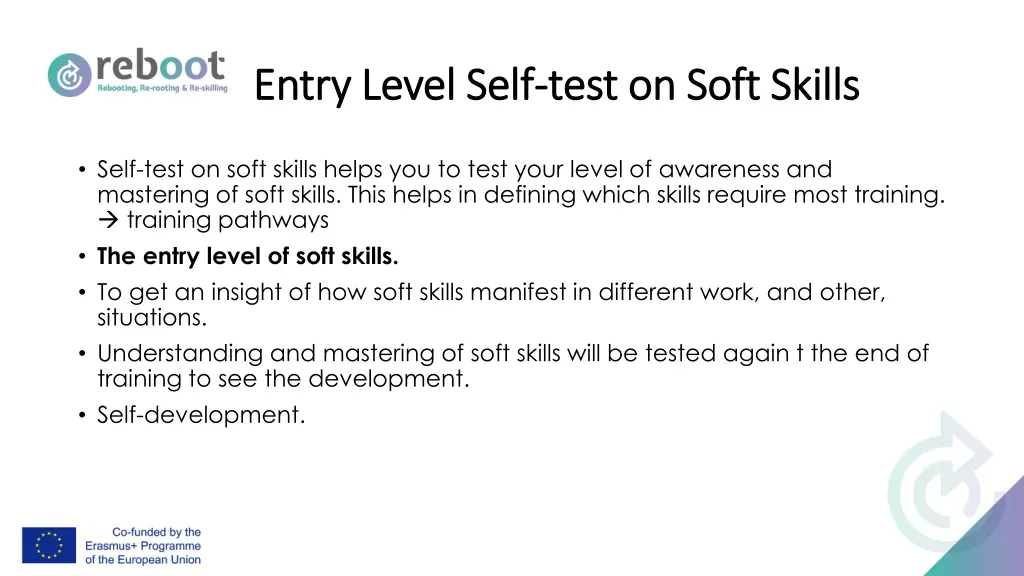 entry level self entry level self test on soft