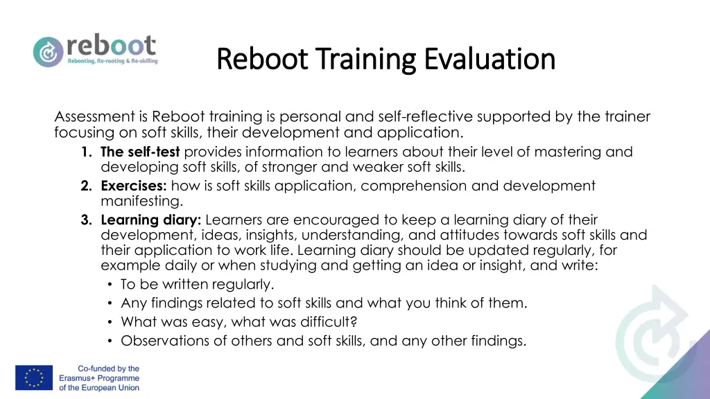 reboot training evaluation reboot training