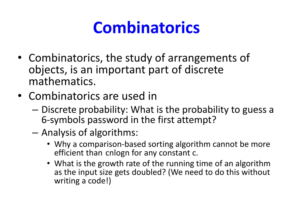 combinatorics