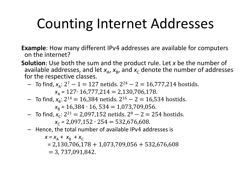 counting internet addresses 1