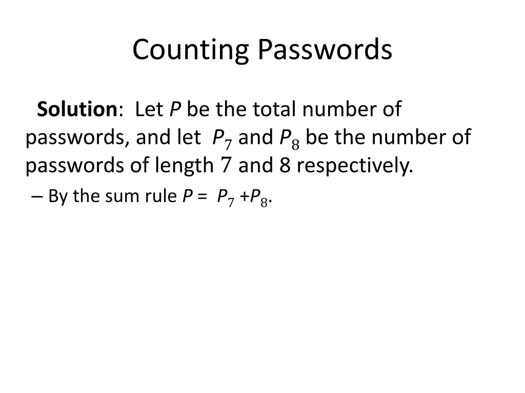 counting passwords