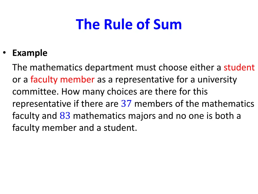 the rule of sum 2