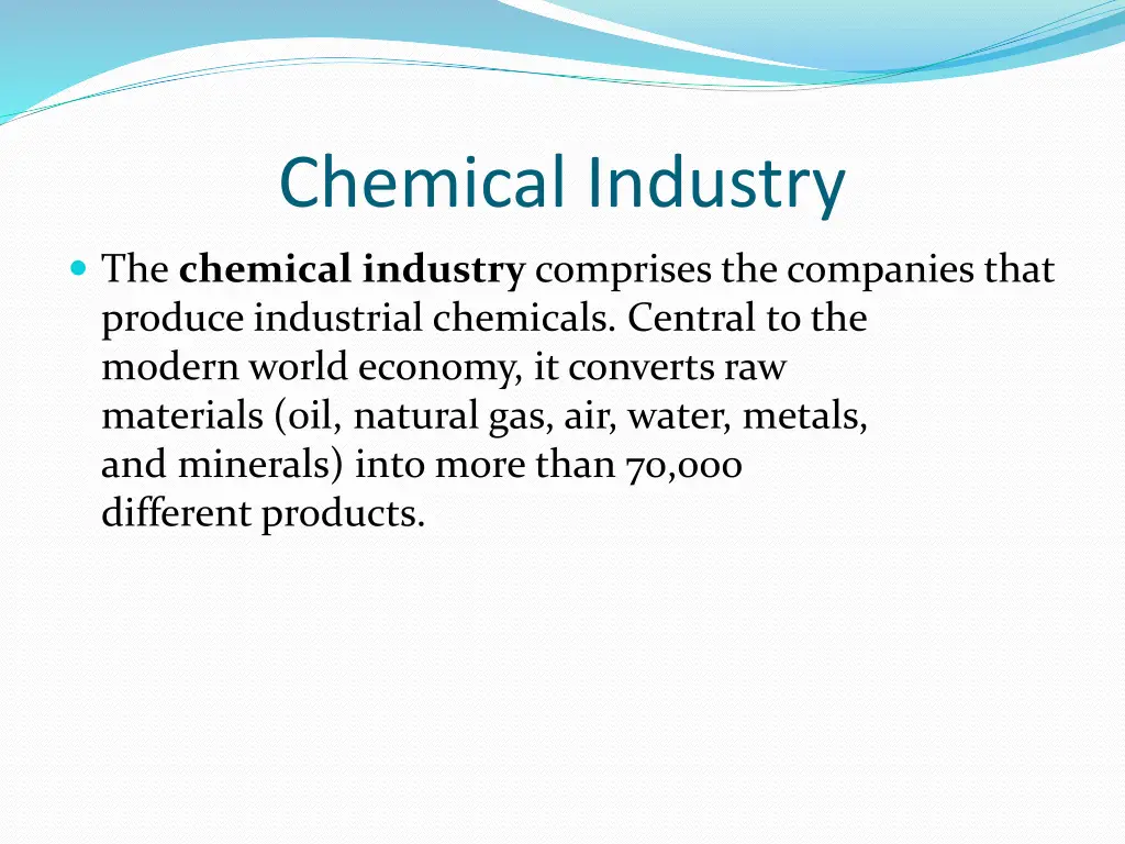 chemical industry