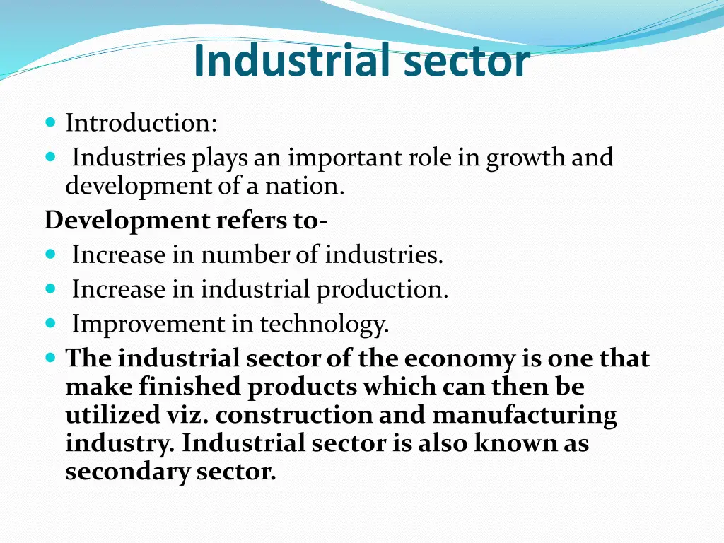 industrial sector