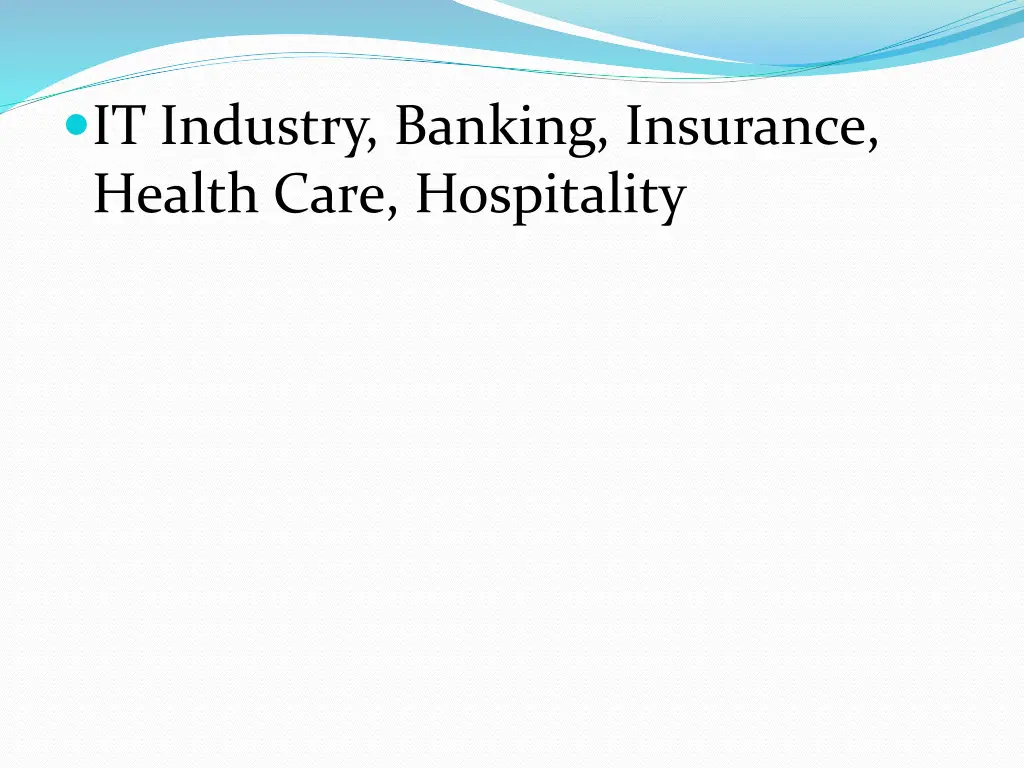 it industry banking insurance health care