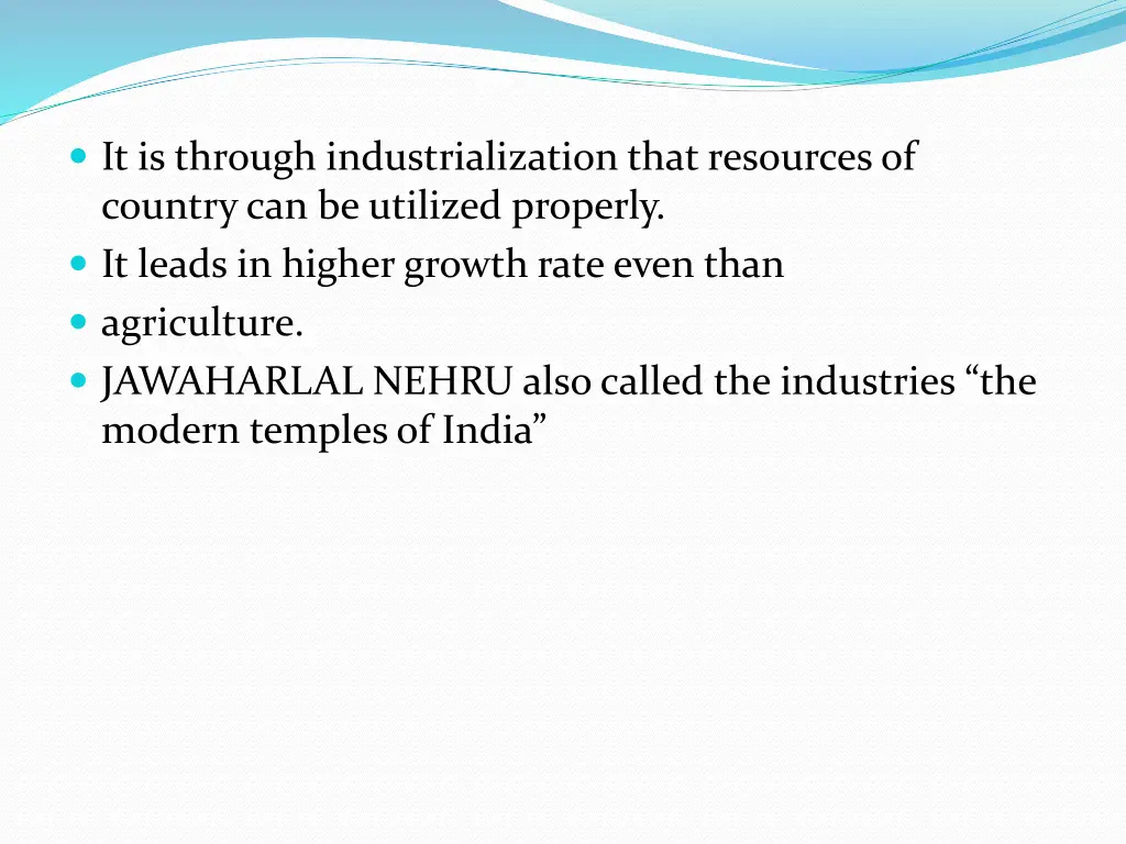 it is through industrialization that resources