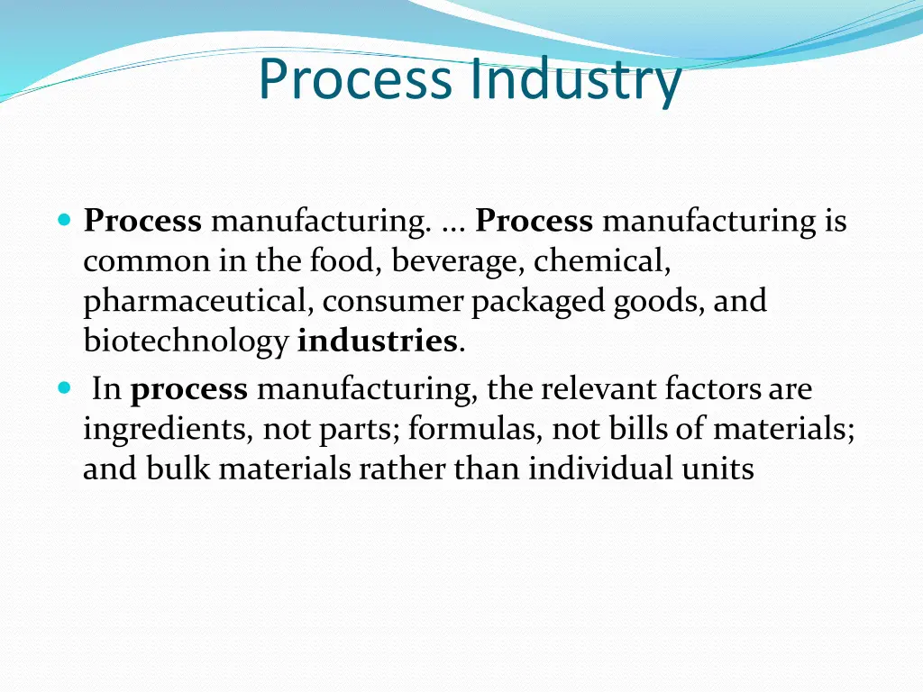 process industry