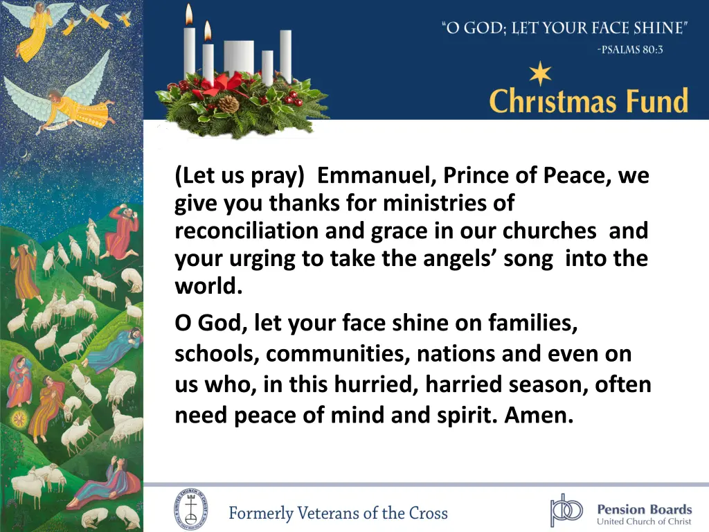 let us pray emmanuel prince of peace we give