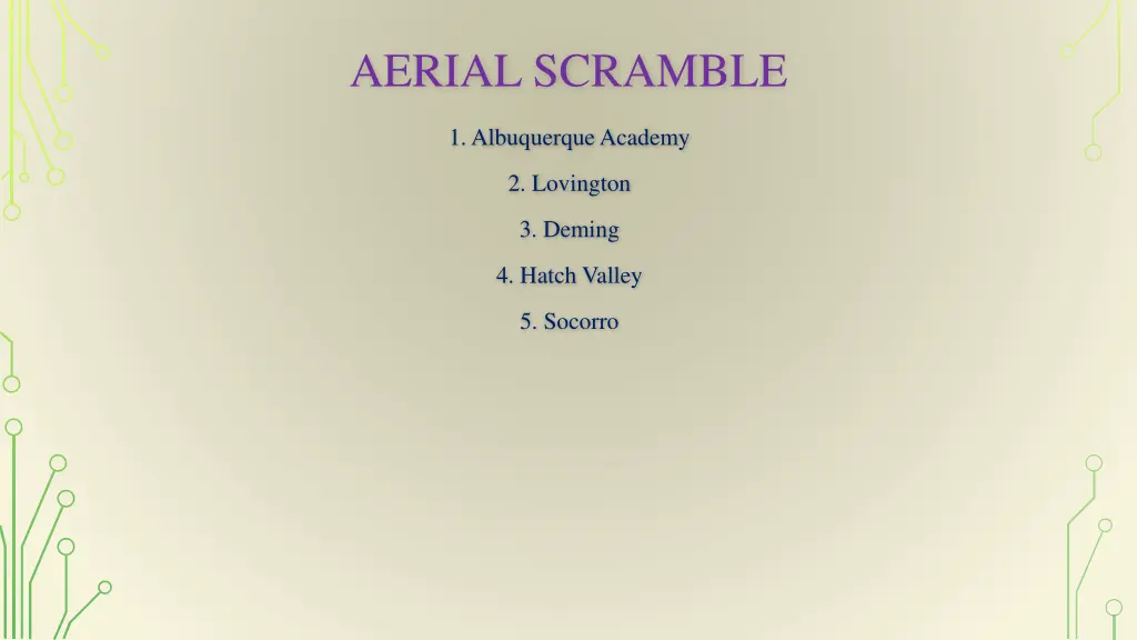 aerial scramble