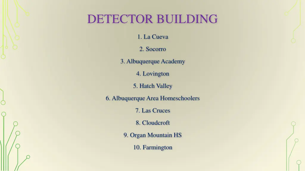 detector building