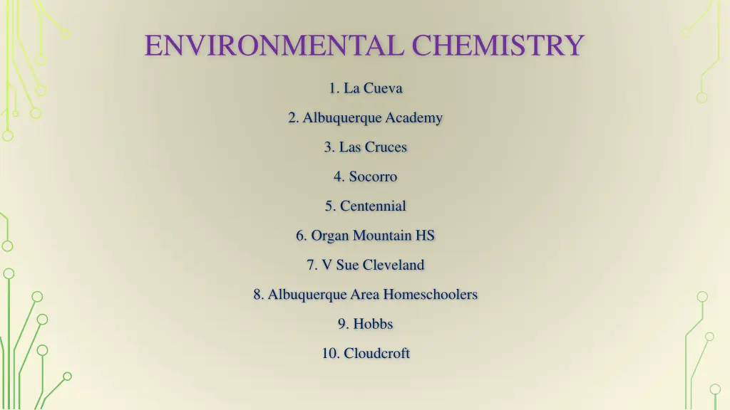 environmental chemistry