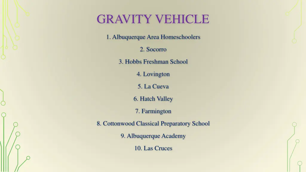 gravity vehicle