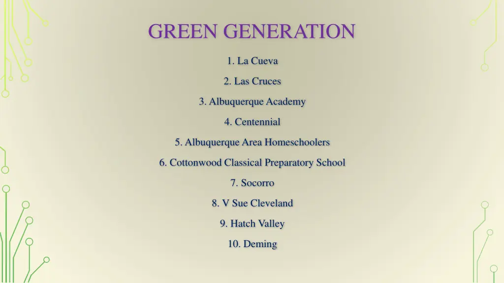 green generation