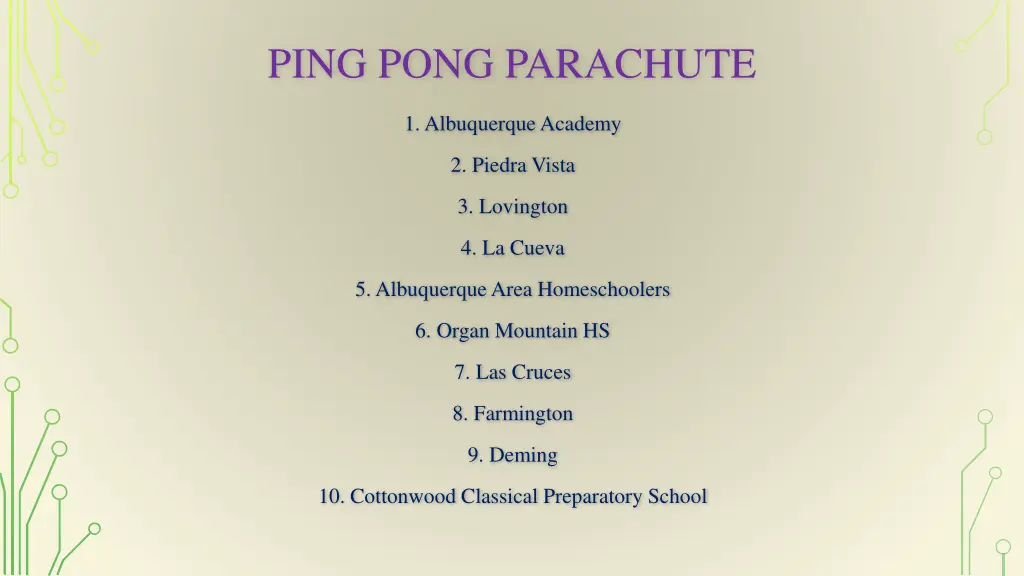 ping pong parachute