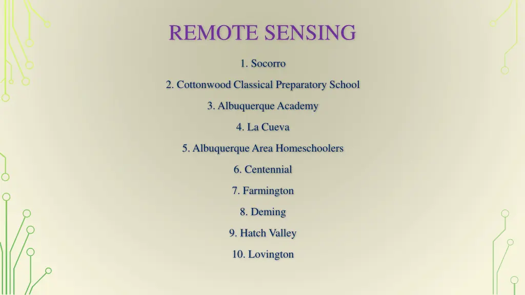 remote sensing