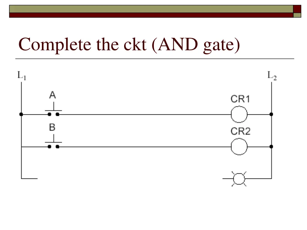 complete the ckt and gate