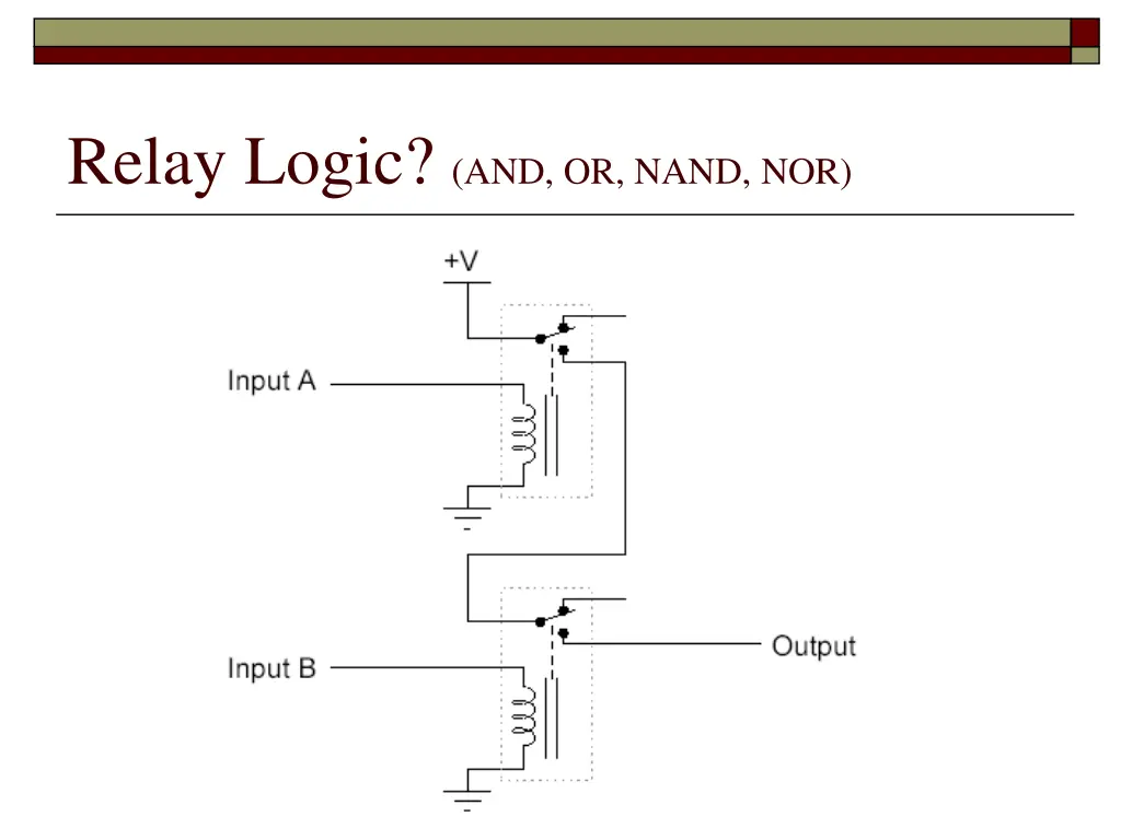 relay logic and or nand nor