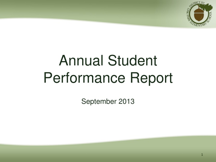 annual student performance report